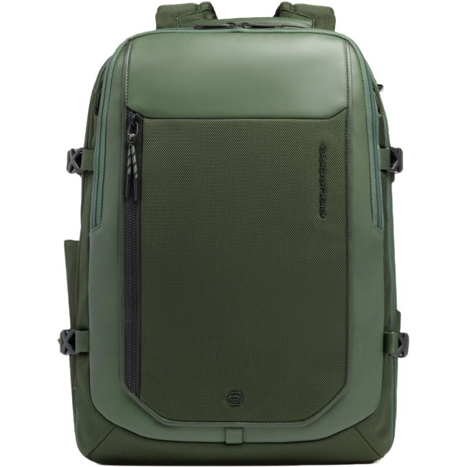 Рюкзак мужской PIQUADRO LYSS CA6929S143BM/VE зеленый тимьяновый полиуретан/полиэстер/натуральная кожа